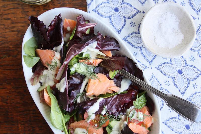 Hot Smoked Chalk Stream Trout Salad