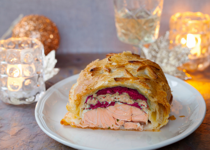 Salmon with Beetroot En Croûte Sasha's Fine Foods