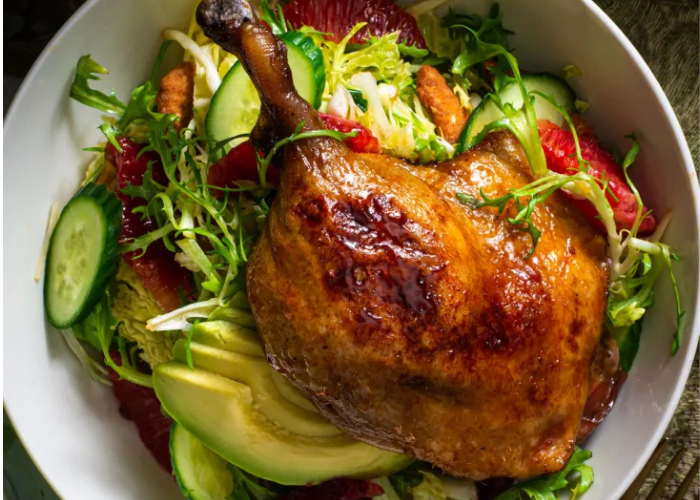 Confit Duck with Summer Citrus Salad