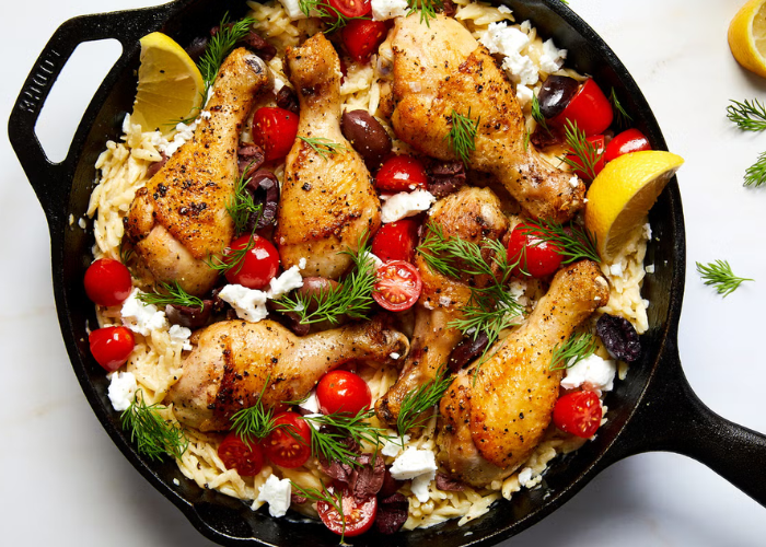 One-Pan Greek Chicken Drumsticks
