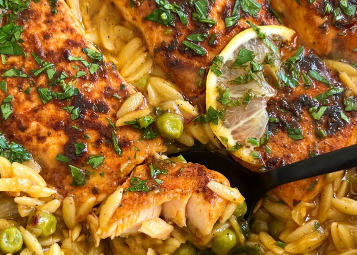 Red Snapper on Lemon Dill Orzo