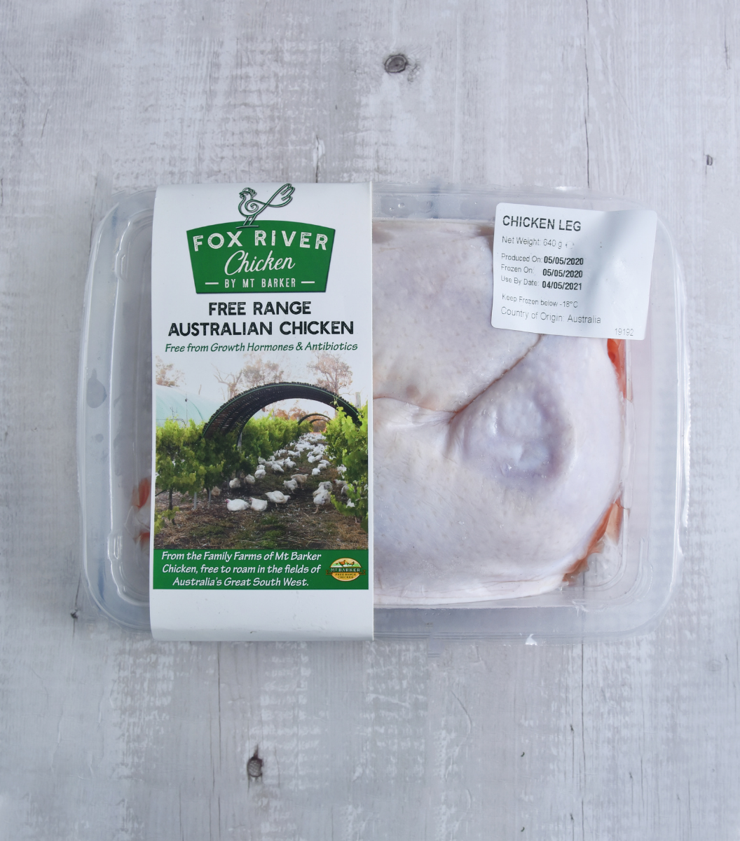 A pack of Australian Free-Range Whole Chicken Legs