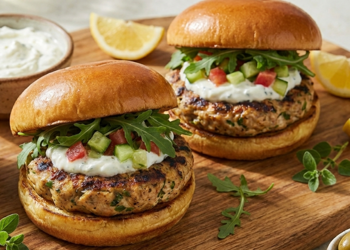 Mediterranean Herb Chicken Burger