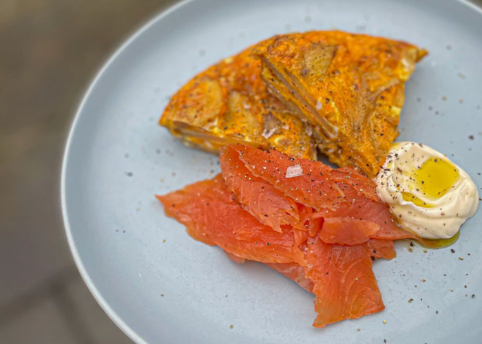 Spanish Tortilla With Cold Smoked Trout