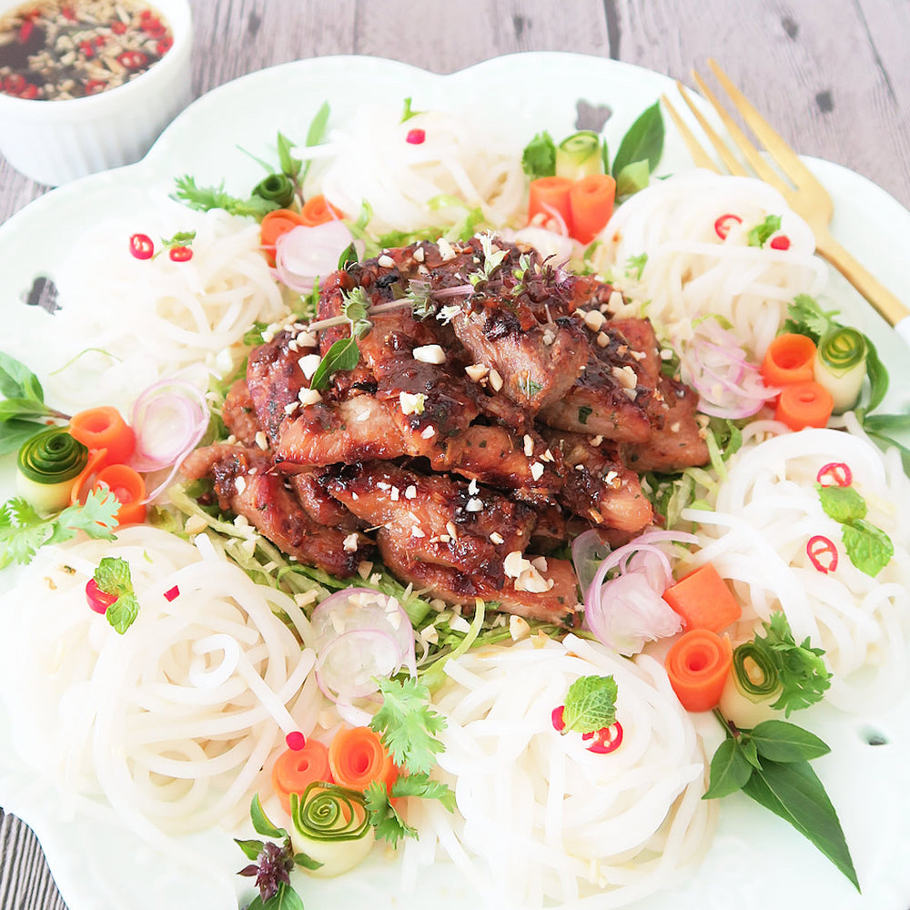 Vietnamese Honey Pork and Rice Noodle Salad