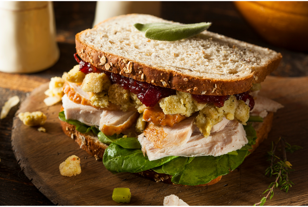 Leftover Turkey Sandwich with Cranberry Sauce