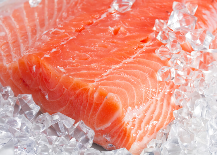 Large slice of fresh salmon from fresh salmon sourced from suppliers in New Zealand