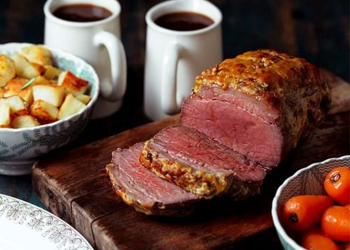 Beef Mini Roast with Mustard Crust