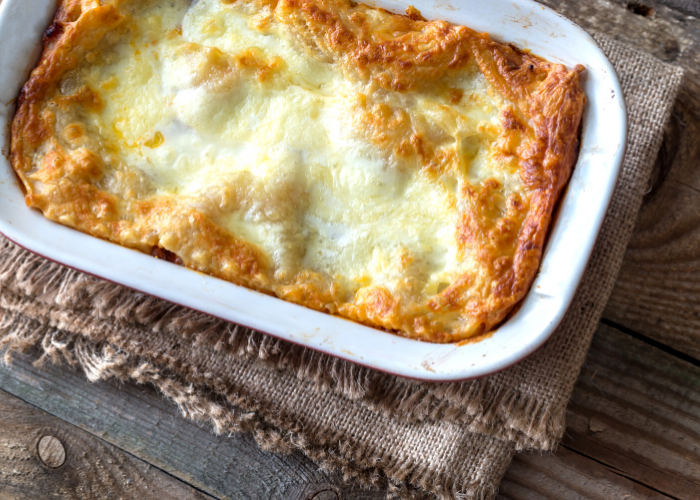 Delicious Beef Lasagne from Sasha's favourite recipes using grass-fed Minced Angus Beef