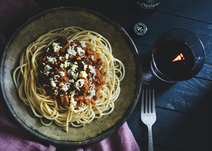 Greekish Lamb Pasta