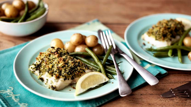 Oven Baked Cod Fillet With Herby Crust | Baked Cod Fish Recipe SG ...