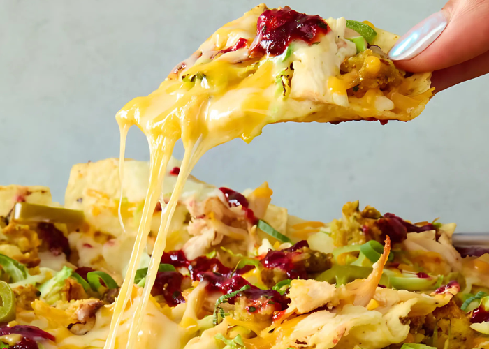 Cheesy Turkey Nachos