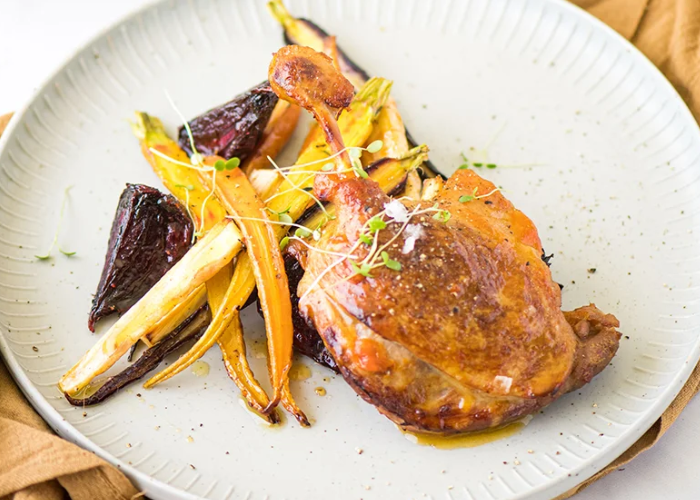 Duck Leg Confit with Root Vegetable