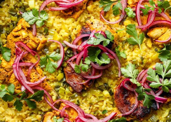 Tumeric Coconut Chicken Claypot Rice