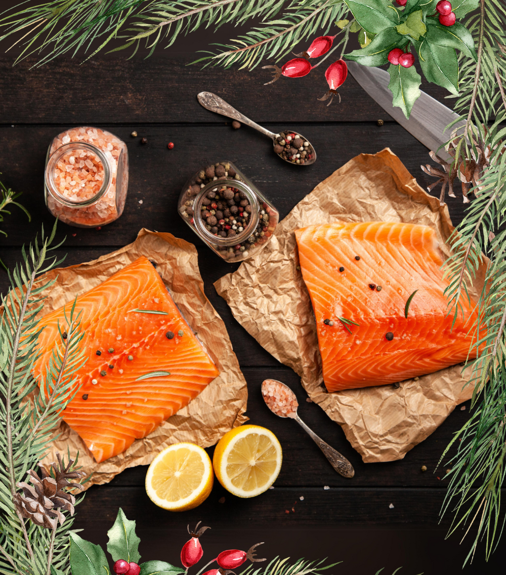 *FRESH* Salmon Portions Skin On, Twin Pack