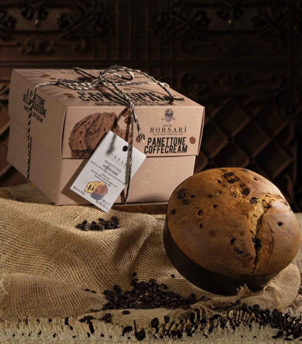 Borsari Traditional Panettone with Coffee Cream and Chocolate Chips