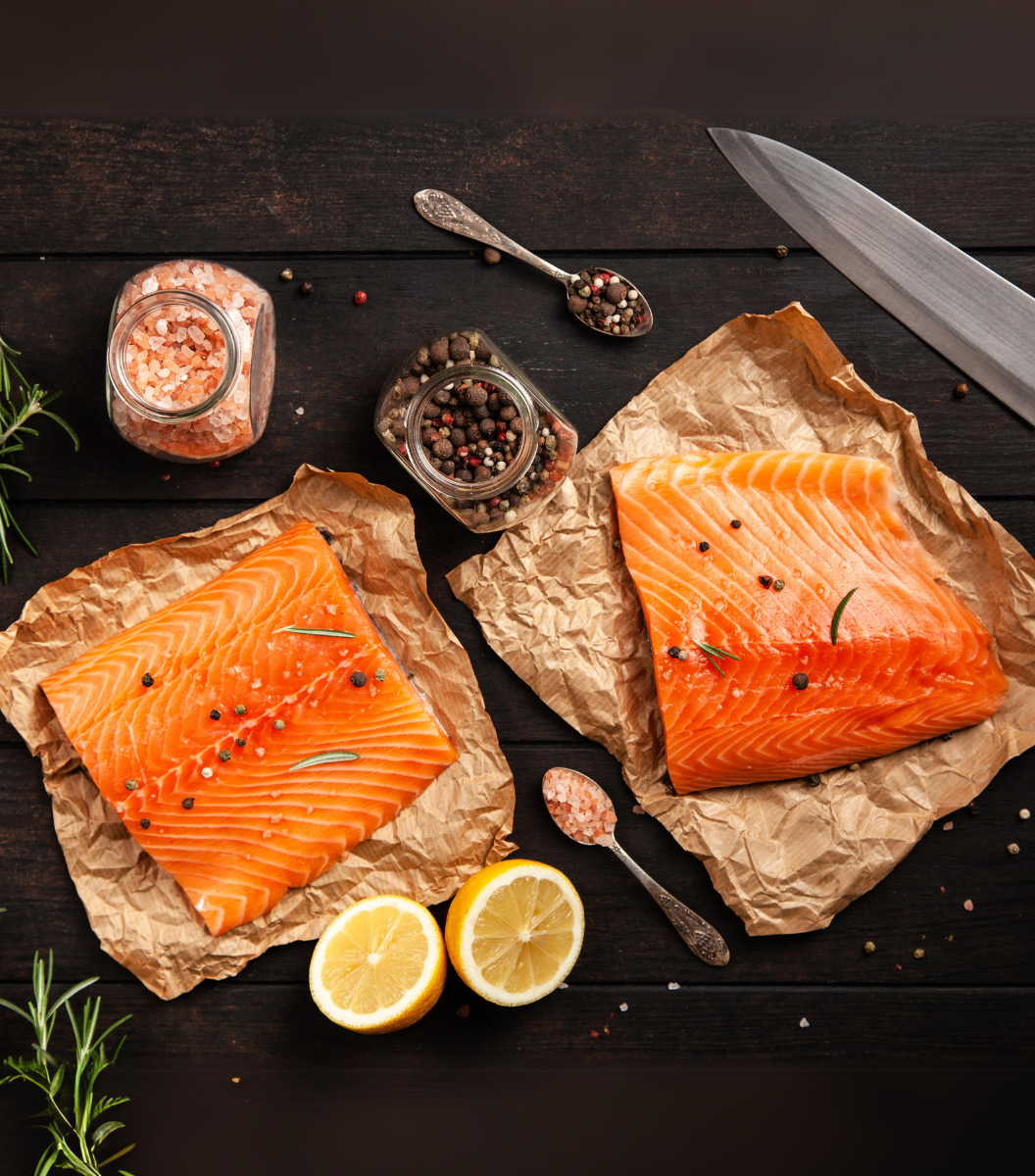 Salmon Portions Skin On, Twin Pack - Pack of 2 portions / Fresh
