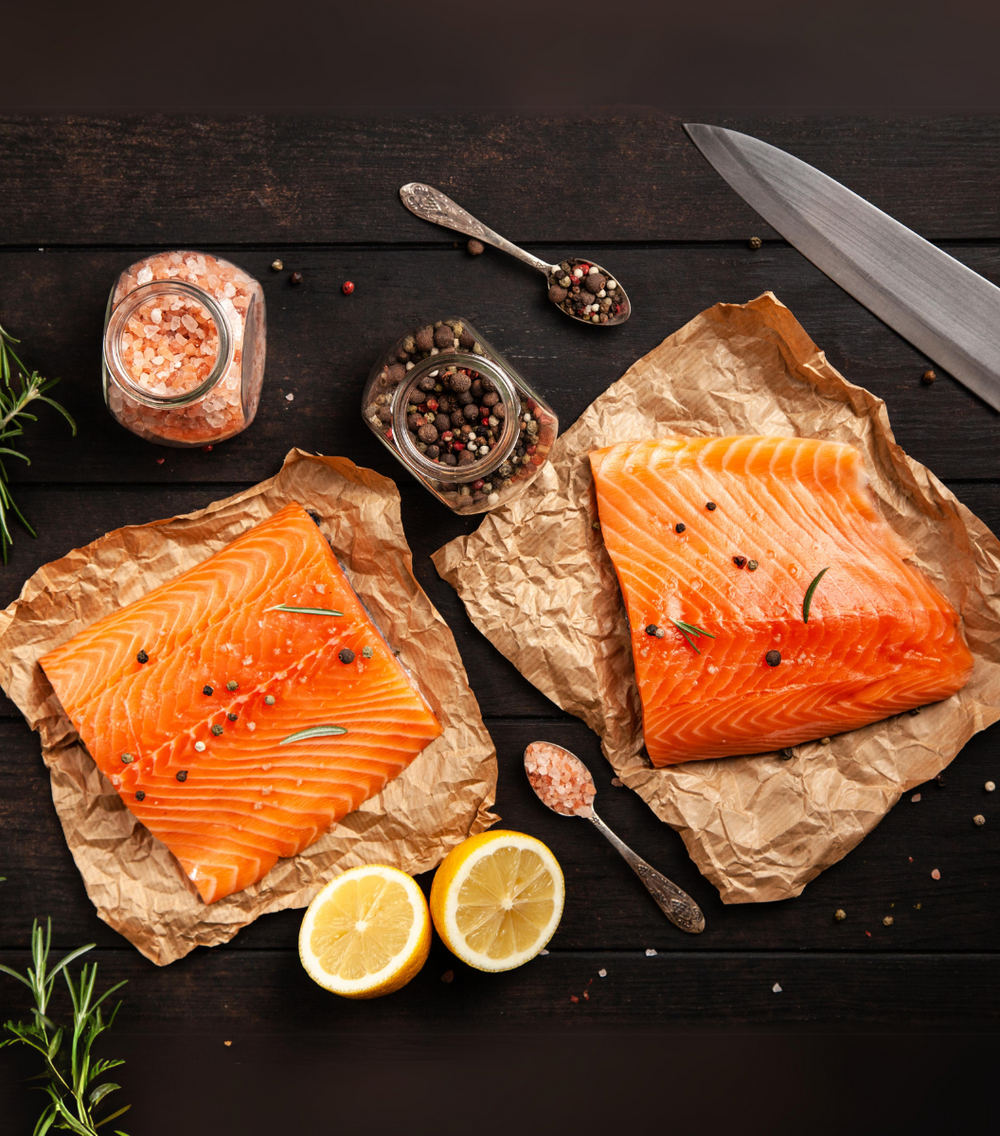 *FROZEN* Salmon Portions Skin On, Twin Pack