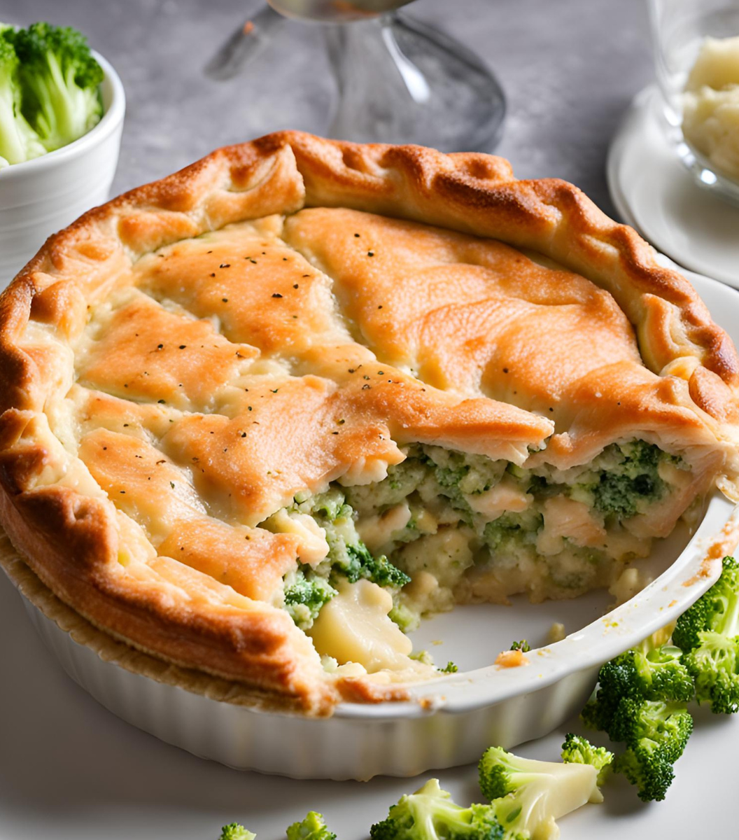 Mount Cook Salmon and Broccoli Pie