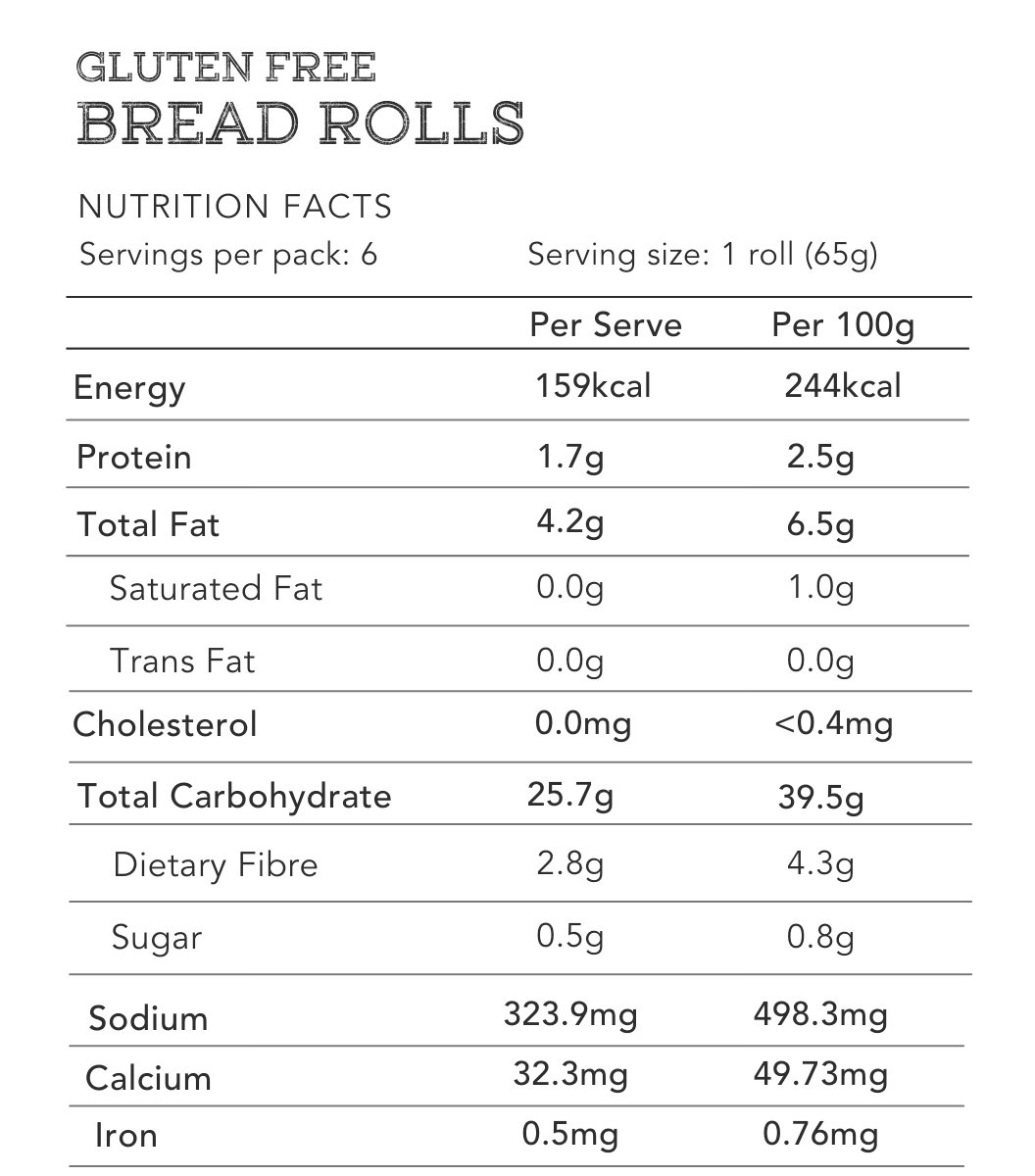 
                  
                    Bread Rolls, Gluten Free
                  
                