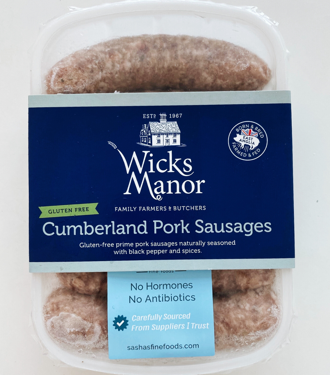 
                  
                    Pack of 6 frozen Wicks Manor Pork Sausages | Sasha's Fine Foods Online Grocery Store in Singapore 
                  
                