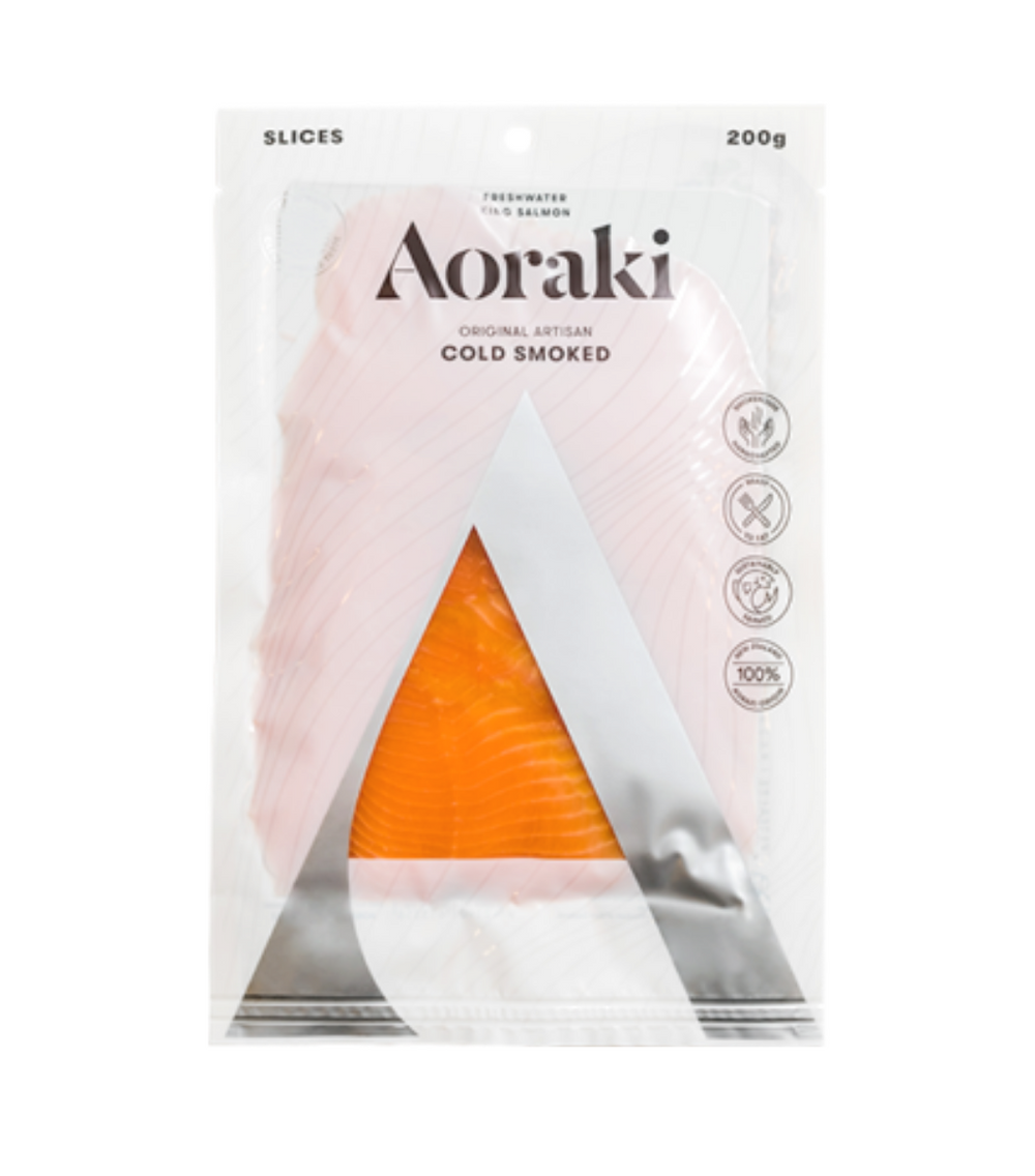 A pack of Aoraki (Mt. Cook Alpine) New Zealand Cold Smoked Salmon