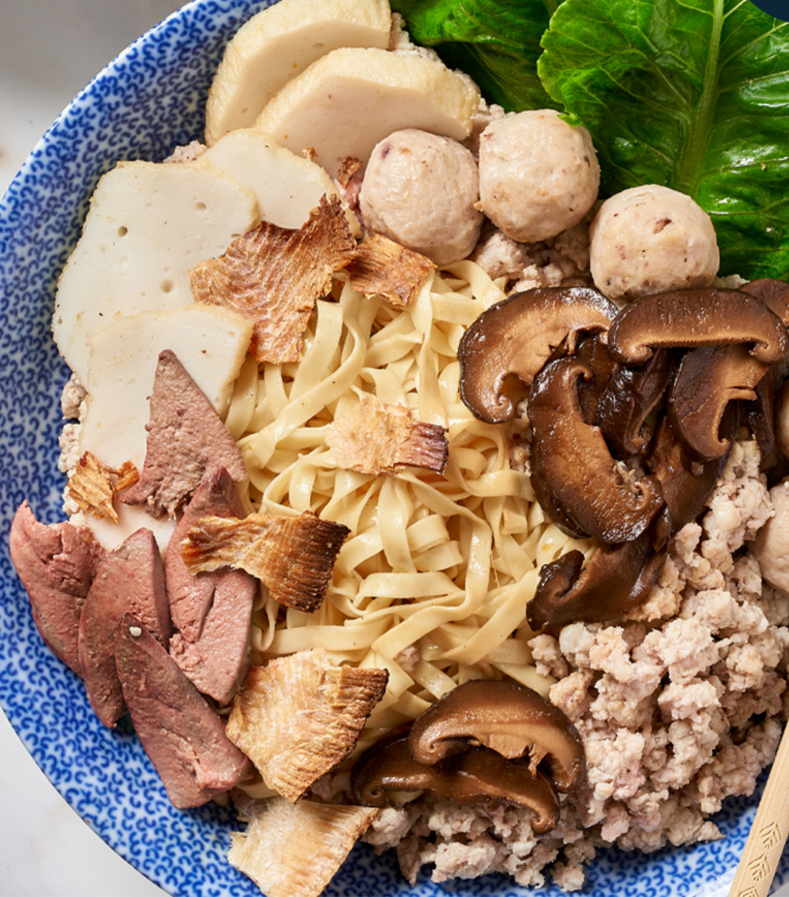 Deliciously cooked UPGRAIN® Mee Pok as lunch | Sasha's Fine Foods Online Grocery Store in Singapore