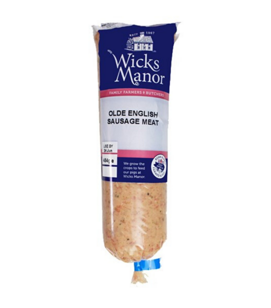Pack of Wicks Manor Olde English Sausage Meat | Sasha Online Grocery