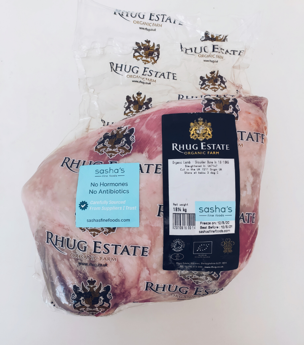 
                  
                    Pack of Rhug Estate Organic Lamb Shoulder, Bone In (Available in Fresh and Frozen | sashasfinefoods.com
                  
                